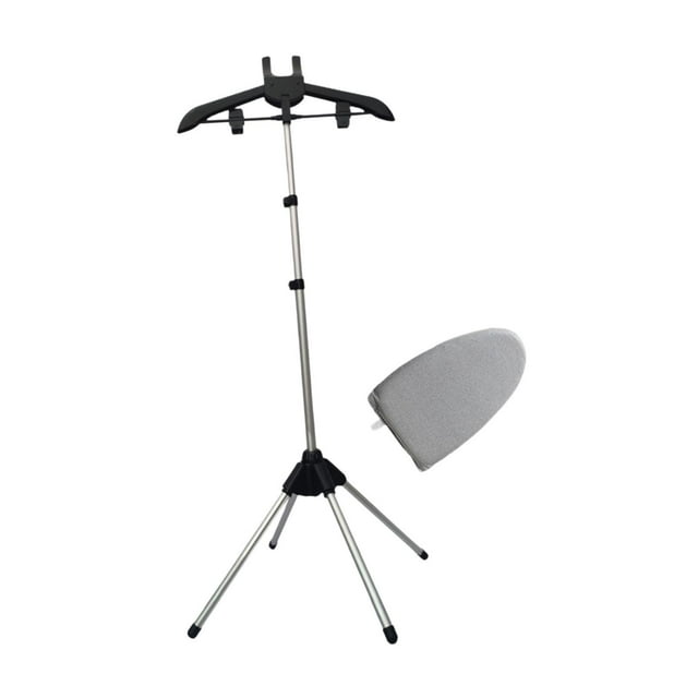 relayinert Metal Ironing Machine Bracket Telescopic Vertical With Handheld Garment Steamer Rack And Coat Hanger Features Black 84cm-160cm