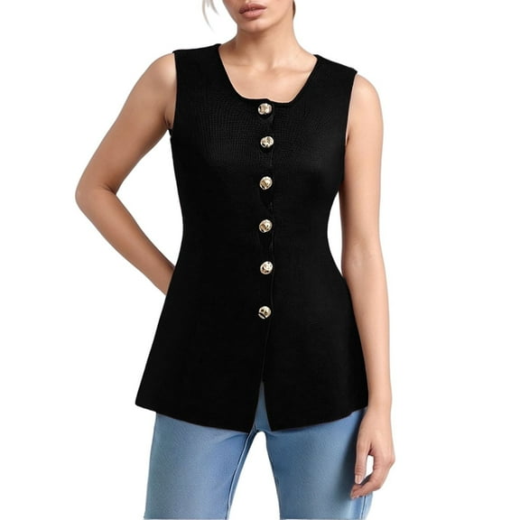 TYGHBN Women's Sleeveless Knit Cardigan Lightweight and Stylish for Summer 3x Workout Tops Muscle Shirt Womens 40 Top Birthday Women 4xl Tops for Women plus Size Women Top Top Women Baseball Mom Tops
