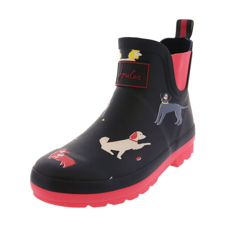 Joules Wellibob Navy Sunday Best Dog High-Top Rain Boot - (Best Shoes For London Rain)
