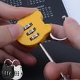 thumbnail image 3 of Candado de combinación, 5 piezas mini candado de combinación, candado de combinación, candado de combinación, duradero, alta seguridad, para maletas o mochilas (plata/azul/rojo/amarillo/negro) ER, 3 of 5