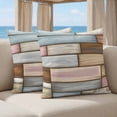 thumbnail image 5 of 16x16 Pillow Covers Set of 2, Brown Pink Vintage Square Throw Pillow Covers for Couch/Sofa/Living Room, Retro Farmhouse Elegant Pastoral Decorative Soft Pillowcases for Couch Throw Pillows, 5 of 9