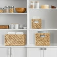 thumbnail image 2 of Casafield Set of 3 Water Hyacinth Storage Baskets with Handles - Small, Medium, and Large Woven Nesting Storage Bin Organizers for Shelves, 2 of 7