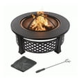 thumbnail image 2 of Pure Garden Outdoor Fire Pit with Spark Screen, Poker, and Cover (Bronze), 2 of 8