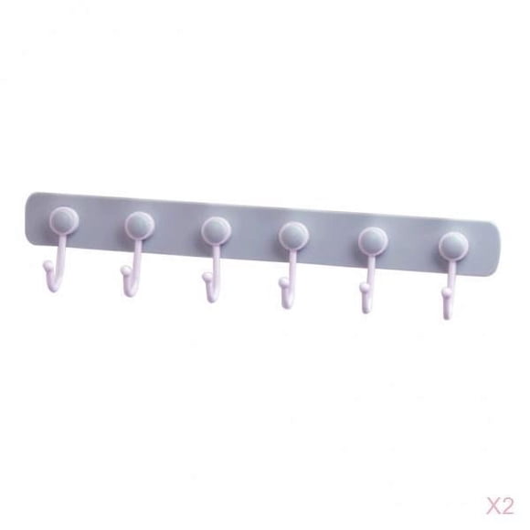2 piezas autoadhesivas ganchos de pared colgador cocina toalla barra 6 ganchos carril