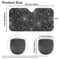 thumbnail image 5 of Jeiento Spider Web Windshield Sun Shade Foldable Car Sunshades Auto Sun Heat and UV Rays Blocker Soft Car Interior Accessories for Sun Heat Universal Vehicle Accessories, 5 of 6