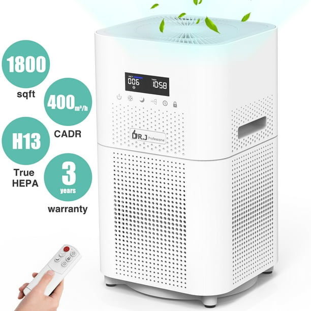 DR.J Professional Air Purifier for Home Large Room, 1800 sq. ft, H13