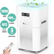 DR.J Professional Air Purifier for Home Large Room, 1800 sq. ft, H13 True HEPA Filter, 4-Stage Auto Mode 12H Timer