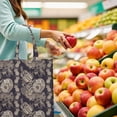 thumbnail image 6 of Chic Vintage Paisley Reusable Grocery Bag - Spacious Washable Tote with Elegant Abstract Print, 6 of 6