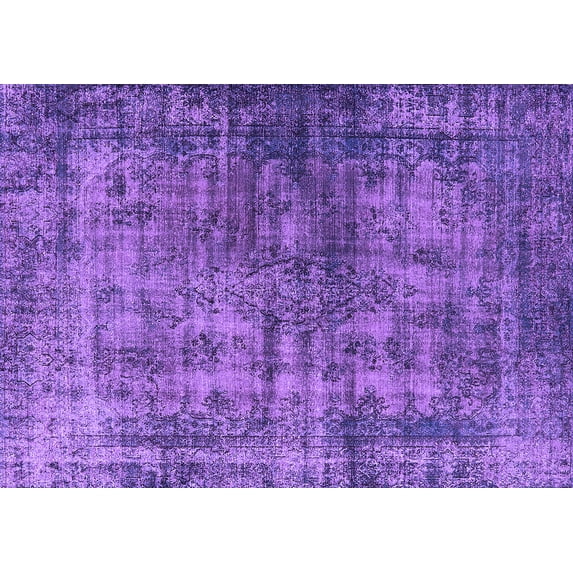 Ahgly Company Indoor Rectangle Oriental Purple Industrial Area Rugs, 3' x 5'