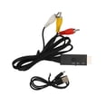 thumbnail image 1 of Cable De Interfaz Multimedia A HD, Procesamiento De Señal Avanzado Cable AV A HD De 3,3 Pies PVC Flexible Con Cable USB Para TV, 1 of 7