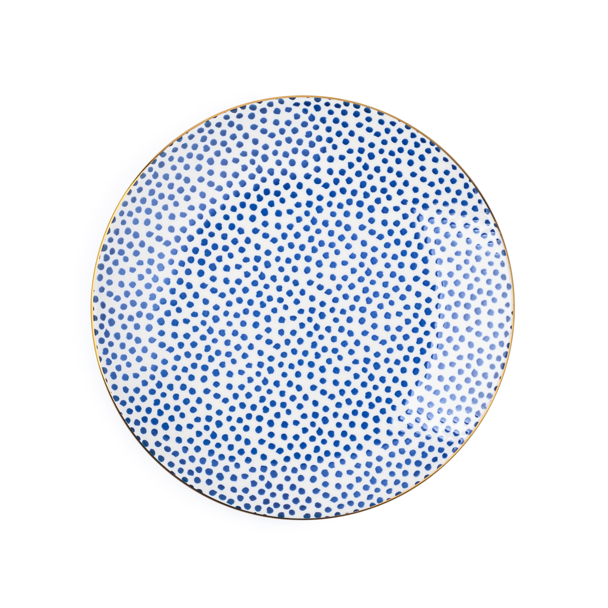 (3 pack) Thyme & Table Dot 12-Piece Ceramic Dinnerware Set Blue
