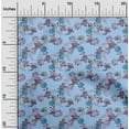 thumbnail image 2 of oneOone Polyester Spandex Blue Fabric Florals Craft Projects Decor Fabric Printed By The Yard 56 Inch Wide, 2 of 5