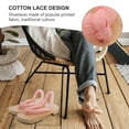 thumbnail image 5 of LEORX 1 Pair Women Summer Slippers Pink Wooden with Traditional Japanese Design and Non-slip Sole, 5 of 8