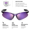 thumbnail image 3 of Xagger Youth Polarized Sports Sunglasses for Boys Girls Age 8-14 Kids Baseball Softball TR90 Frame Glasses, 3 of 6