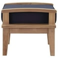 thumbnail image 4 of Pemberly Row Contemporary Outdoor Patio Teak Ottoman in Natural Navy, 4 of 7