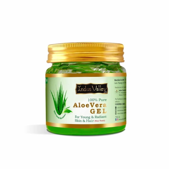 Gel de aloe vera INDUS VALLEY Bio Organic 400 ml con té verde