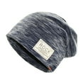 thumbnail image 1 of ENJOYW Hip Hop Cap Winter Solid Color Beanie ROCK Patch Fleece Lining Casual Men HatCotton, Fleece Lining, 1 of 6