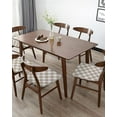 thumbnail image 4 of Dining Room Chair Cover,Country Style Gray and White Gingham Buffalo Check Elastic Stretch Chair Slipcovers Super Fit Desk Seat Cover Removable Kitchen Chair Set of 4, 4 of 5
