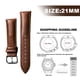thumbnail image 2 of Correa de reloj de cuero de liberación rápida de 20 mm, 21 mm, 22 mm y 23 mm Correa de reloj de cuero marrón oscuro, 2 of 6