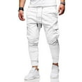 thumbnail image 1 of Men Drawstring Cargo Combat Pants Multi Pockets Jogging Gym Trousers Casual Sports Bottoms V, 1 of 3