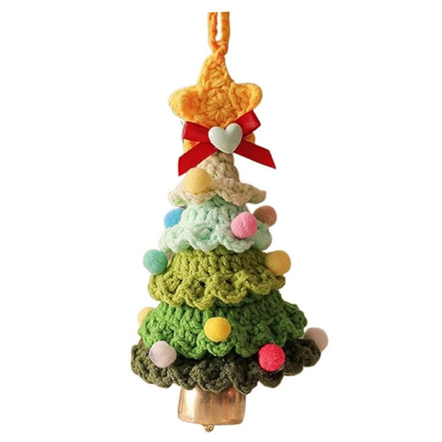 Colgante De Árbol De Navidad De Lana Adornos Navideños En Tonos Pastel Adornos Navideños Preciosos Adornos Colgantes De Árbol De Navidad De Lana Hechos A Mano A Ganchillo Para Una Fiesta De Navidad