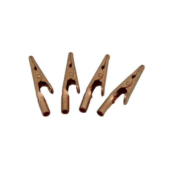 Pinzas cocodrilo ProTechTrader de cobre, 4 piezas, 5 cm, 10 A, 10 AWG