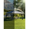 thumbnail image 4 of Huisuilinss Outdoor Gazebo,13FT Pop Up Canopy Tent,Instant Gazebo Tent,Outdoor Canopy Shelter,Sun Shade With 2 Tiers Roof & Mosquito Netting For Patio Lawn Garden Backyard & Deck, 4 of 9