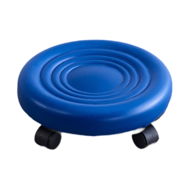 Luzkey Tabouret Roulant Bas avec Roulettes Pivotantes pour Manucure Mécanique Sport Bleu