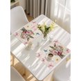 thumbnail image 5 of Easter Bunny Placemats Set of 8, Cute Rabbits Spring Daisy Flowers Retro Beige Placemats for Dining Table, Place Mats for Kitchen Tabletop, Waterproof Wipeable Dining Table Mats Set, 5 of 9
