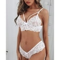 thumbnail image 2 of Jiyugala Lingerie for Women Plus Size Corset Lace Floral Bralette Bra Two Piece Underwear Nightgowns Sleepwear Sets, 2 of 6