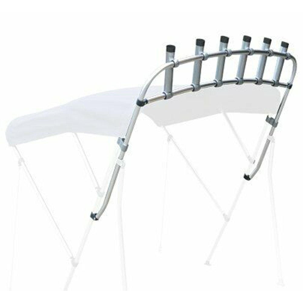 Heavy Duty Clamp on Boat Fishing Rod Rack Fits Biminis up to 75" Canopy