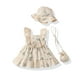 thumbnail image 1 of Vestido Renotemy para bebé niña, color beige, estampado floral, gorro, de 3 a 6 m, 1 of 6