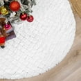 thumbnail image 1 of Fiudx Falda para Árbol de Navidad, Elegante Diseño Blanco, Tela Suave y Cálida, Base para Árbol de Navidad, Decoración Navideña para El Hogar, Decoración para Fiestas de Invierno, Fácil de Instalar,, 1 of 2