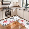 thumbnail image 3 of Kitchen Rugs Sets Of 2,White Christmas Snowflake Pattern Anti Fatigue Kitchen Mat Rugs Non Slip Washable,Decorative Kitchen Floor Mats for Kitchen,Sink,Laundry,17"X47", 3 of 5