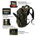 thumbnail image 5 of FORMRS Unisex Backpack Elementary School Travel Bookbag with Reflective Stripes, Brown Floral Rabbits Pattern, 5 of 7