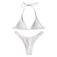 thumbnail image 1 of Sonducket Bañador Push Up para mujer, bañador de playa de Color sólido, correas ajustables para buceo al aire libre, baño, fiesta en la Traje de baño Blanco S, 1 of 6