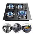 thumbnail image 2 of 4 Burners Gas Cooktop Stove Cook Top with LPG/NG Conversion Kit w/Tempered Glass Gas Hob Panel Easy to Clean (Model 1), 2 of 4