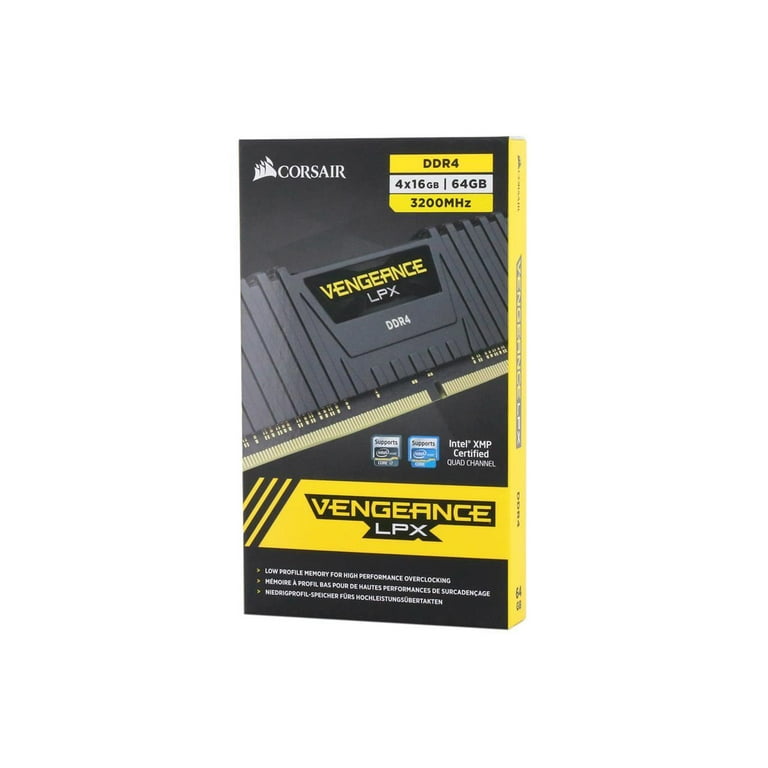 CORSAIR Vengeance LPX 64GB (4 x 16GB) 288-Pin PC RAM DDR4 3200