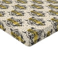 thumbnail image 4 of Ambesonne Tiger Fitted Sheet, Wild Cat of Tropical Jungle, Twin Size, Cream Mustard Dark Grey, 4 of 5