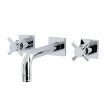 Kingston Brass KS6121DX Concord Double-Handle Wall Mount Bathroom Faucet, Polished Chrome
