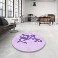 thumbnail image 4 of Ahgly Company Machine Washable Indoor Rectangle Transitional Purple Area Rugs, 5' x 7', 4 of 7