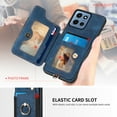 thumbnail image 5 of Asuwish Phone Case for Motorola Moto G 5G 2025 Wallet Cell Cover with Tempered Glass Screen Protector Slim Lanyard Wrist Strap RFID Ring Stand Credit Card Holder Slot G5G 5 G G5 Women Men Blue, 5 of 7