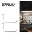 thumbnail image 3 of LOLIPPYY 4Pcs White Metal Pegboard Hooks for Tool Storage Easy Install Garage and Home Organizer, 3 of 8