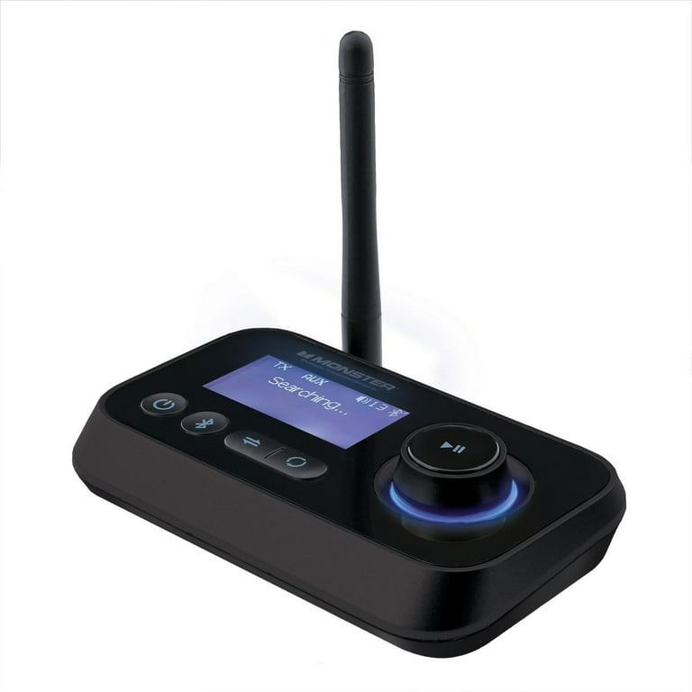 Monster LED 2 In 1 Bluetooth Wireless Audio Adapter, Transmitter Receiver,  Turn Non-Bluetooth Devices Compatible 