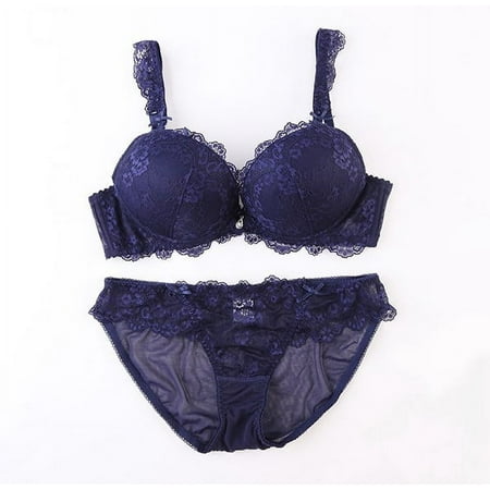 9168 Mold Cup Push up Bra Set Sexy Lace Lingerie Female