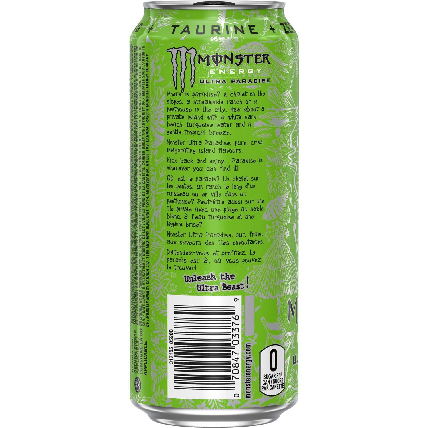 MONSTER ENERGY Ultra Paradise, canette de 473 mL Monster Energy Ultra Paradis