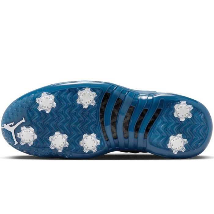 Nike Men's Size 10.5 Air Jordan 12 XII Low White French Blue DH4120-101  Golf Shoe