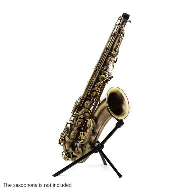 Support de saxophone ténor portable Support de pied de sol Sax en acier  inoxydable pliable avec sac de transport 