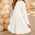 thumbnail image 6 of Krayuyo Girls A Line Dresses with Pockets Long Sleeve Shirt Dress Casual Soft Flowy Dress Size 5-15 Years, 6 of 8