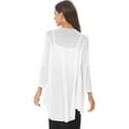 thumbnail image 7 of iiniim Womens Casual 3/4 Sleeve Open Front Lightweight Drape Cardigan with Irregular Hem, 7 of 7